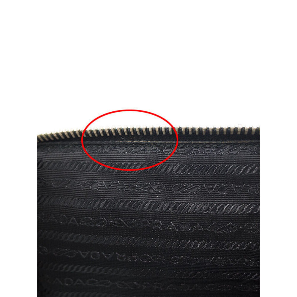 PRADA Saffiano Leather Clutch Bag Black - Picture 4 of 9
